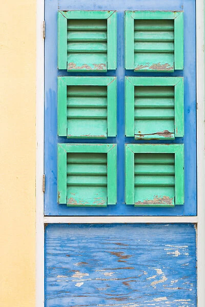 Curacao, Willemstad, Historical district of Otrobanda, House window shutters