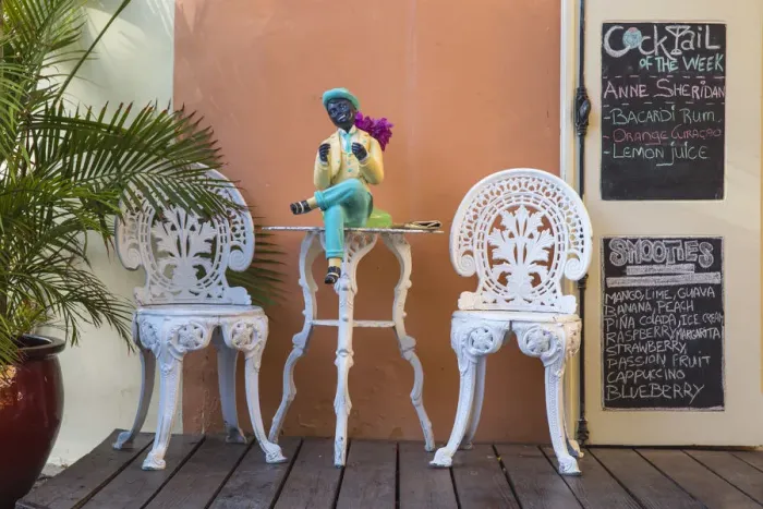 Framed Print : Curacao, Willemstad, Otrobanda, Bar at Kura Hulanda Hotel Framed Print : Curacao, Willemstad, Otrobanda, Bar at Kura Hulanda Hotel