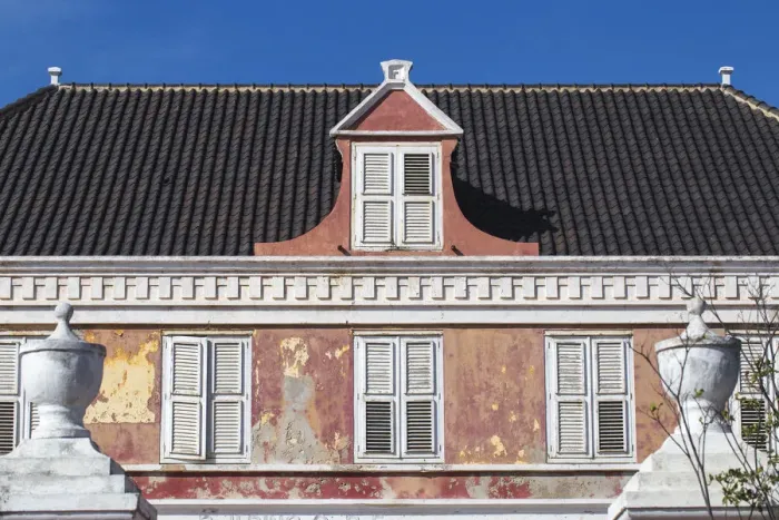 Framed Print : Curacao, Willemstad, Pietermaai, Derelect Colonial house Framed Print : Curacao, Willemstad, Pietermaai, Derelect Colonial house
