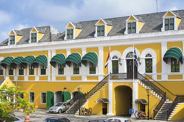 Curacao, Willemstad, Punda, Fort Amsterdam, Governors Palace and Fort Church