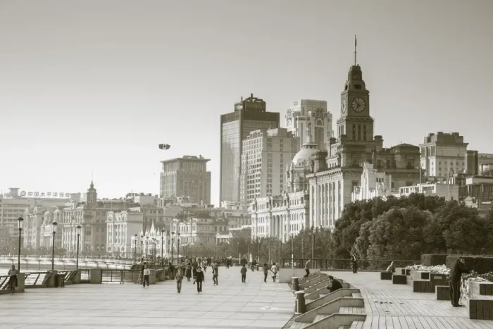 Framed Print : Custom House on The Bund, Shanghai, China Framed Print : Custom House on The Bund, Shanghai, China