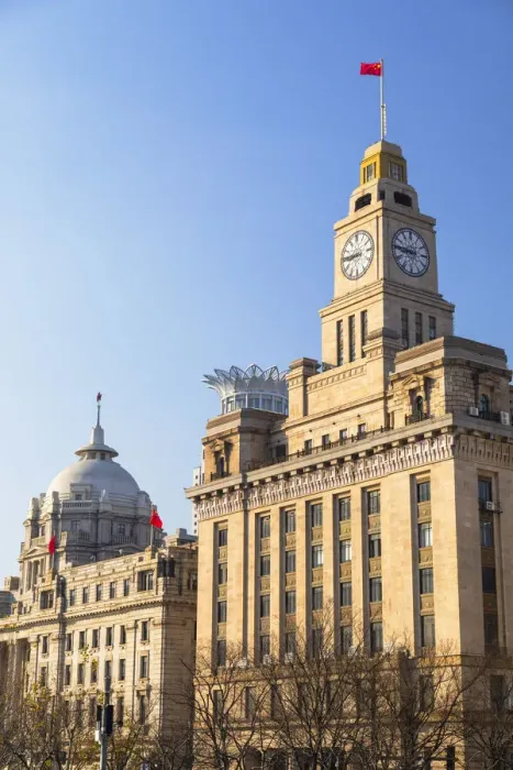Framed Print : Customs House and former HSBC Building on the Bund, Shanghai, China Framed Print : Customs House and former HSBC Building on the Bund, Shanghai, China
