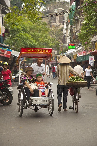 Cyclo ride, Old Quarter, Hanoi, Vietnam