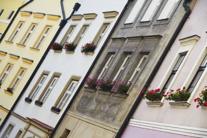 Framed Print : Czech Republic, Moravia, Olomouc, Facades Of Colourful Buildings Framed Print : Czech Republic, Moravia, Olomouc, Facades Of Colourful Buildings