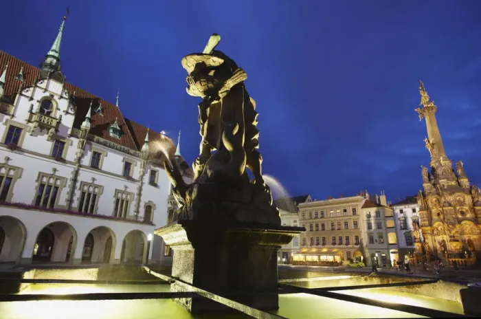 Framed Print : Czech Republic, Moravia, Olomouc, Fountain In Front Of Town Hall In Upper Square Framed Print : Czech Republic, Moravia, Olomouc, Fountain In Front Of Town Hall In Upper Square