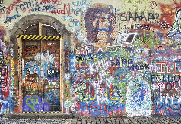 Czech Republic, Prague, The John Lennon Wall in Mala Strana