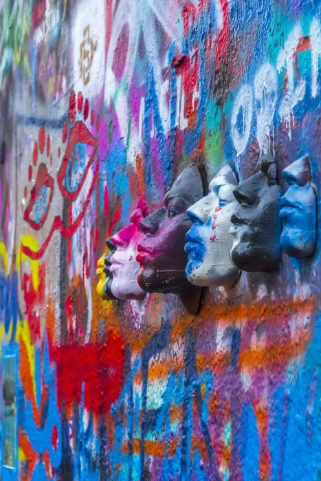 Framed Print : Czech Republic, Prague, Mala Strana, John Lennon Wall Framed Print : Czech Republic, Prague, Mala Strana, John Lennon Wall