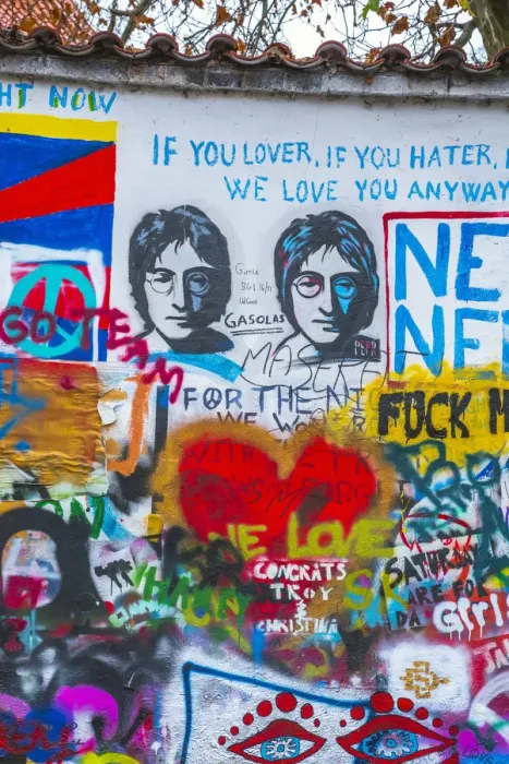 Framed Print : Czech Republic, Prague, Mala Strana, John Lennon Wall Framed Print : Czech Republic, Prague, Mala Strana, John Lennon Wall