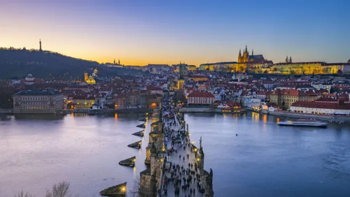 Framed Print : Czech Republic, Prague, Old Town, Stare Mesto, Charles Bridge, Karluv Most and Mala Framed Print : Czech Republic, Prague, Old Town, Stare Mesto, Charles Bridge, Karluv Most and Mala