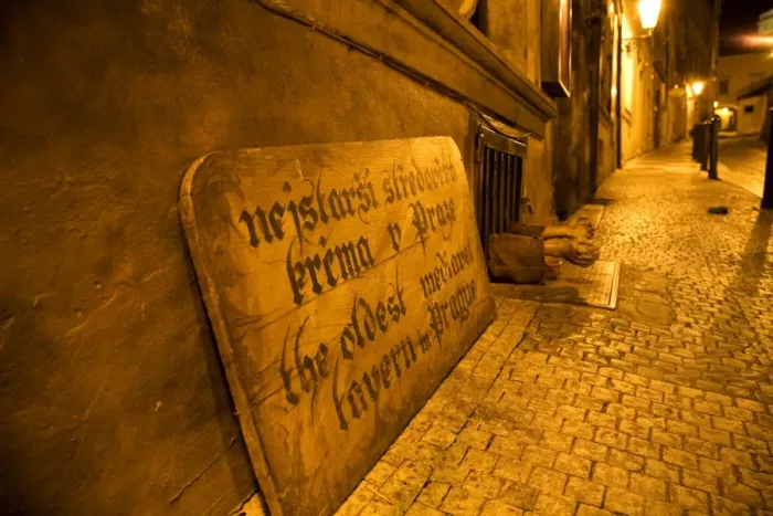 Framed Print : Czech Republic, Prague; Outside one of the oldest taverns of the city