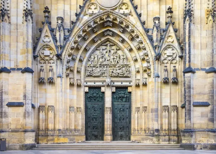 Framed Print : Czech Republic, Prague. Portal entrance of Saint Vitus Cathedral, Prague Castle, Hradcany Framed Print : Czech Republic, Prague. Portal entrance of Saint Vitus Cathedral, Prague Castle, Hradcany