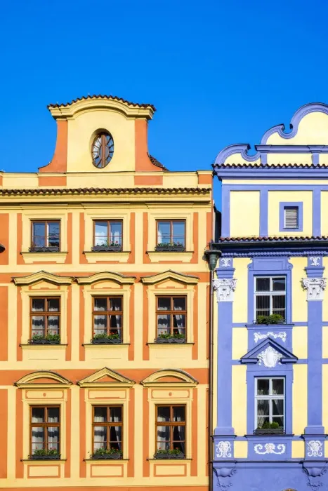 Framed Print : Czech Republic, Prague, Stare Mesto (Old Town). Baroque facades on Staromestske namesti