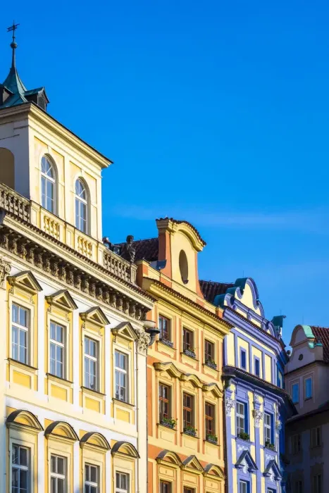 Framed Print : Czech Republic, Prague, Stare Mesto (Old Town). Baroque facades on Staromestske namesti Framed Print : Czech Republic, Prague, Stare Mesto (Old Town). Baroque facades on Staromestske namesti