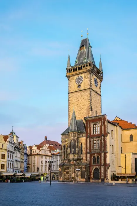 Framed Print : Czech Republic, Prague, Stare Mesto (Old Town). Old Town Hall on Staromestske namesti