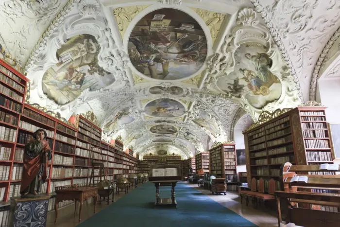 Framed Print : Czech Republic, Prague, Strahov Monastery, Theological Hall inside Strahov Library Framed Print : Czech Republic, Prague, Strahov Monastery, Theological Hall inside Strahov Library