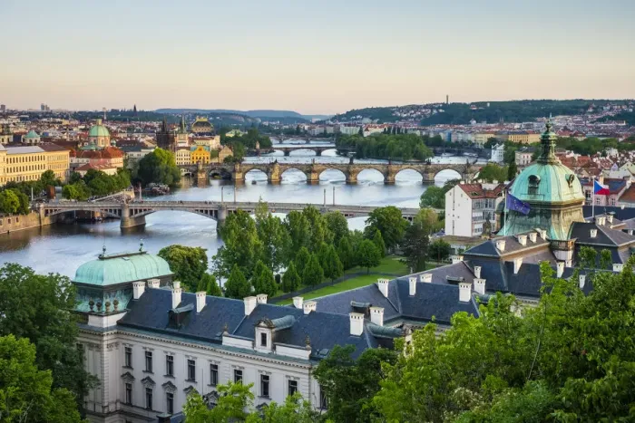 Framed Print : Czech Republic, Prague. View of Prague on the Vltava River from Letna Park, on Letna Hill Framed Print : Czech Republic, Prague. View of Prague on the Vltava River from Letna Park, on Letna Hill