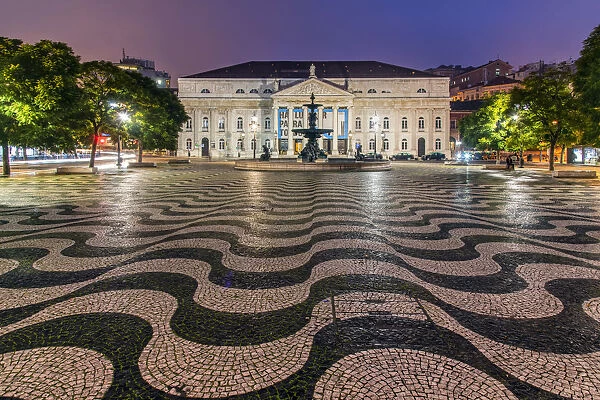 D. Maria II National Theatre or Teatro Nacional D. Maria II, Rossio Square, Lisbon