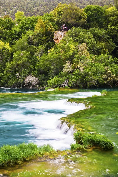 Dalmatia, Croatia, Krka National park, Waterfalls and viewpoint at Skadinski Buk