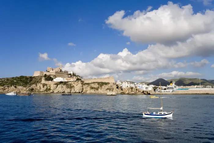 Framed Print : Dalt Vila, Eivissa, Ibiza, the Balearic Islands, Spain