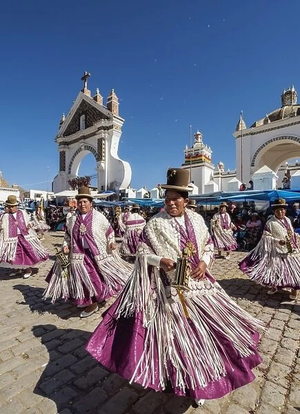 Dancers in Traditional Costume, Fiesta de la Virgen de la Candelaria, Copacabana