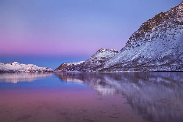Dawn at Grotfjord - Norway, Troms, Kvaloya, Tromvik - Grotfjord