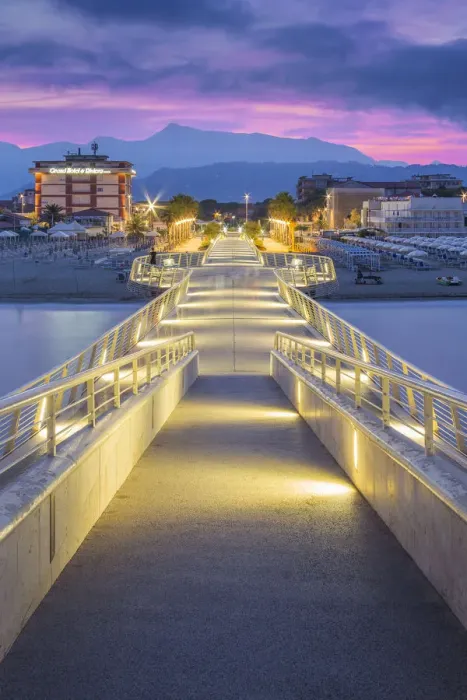 Framed Print : Dawn on Lido di Camaiore pier, Lucca province, Versilia, Tuscany, Italy, Europe Framed Print : Dawn on Lido di Camaiore pier, Lucca province, Versilia, Tuscany, Italy, Europe
