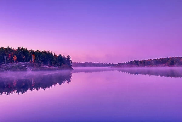 Dawn light on Lake Laurentian. Lake Laurentian Conservation Area. Sudbury, Ontario, Canada