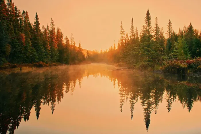Framed Print : Dawn light reflects in a waterway. Lake Superior Provincial Park, Ontario, Canada Framed Print : Dawn light reflects in a waterway. Lake Superior Provincial Park, Ontario, Canada