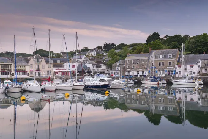 Framed Print : Dawn at Padstow harbour on the North Cornish coast, Cornwall, England. Summer (June) 2013