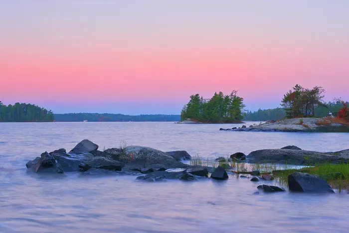 Framed Print : Dawn on shore of Lake of The Woods Sioux Narrows Provincial Park, Ontario, Canada Framed Print : Dawn on shore of Lake of The Woods Sioux Narrows Provincial Park, Ontario, Canada