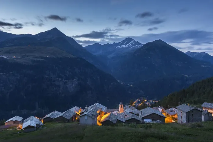 Framed Print : Dawn on Starleggia village, Campodolcino, Sondrio province, Spluga valley, Lombardy Framed Print : Dawn on Starleggia village, Campodolcino, Sondrio province, Spluga valley, Lombardy