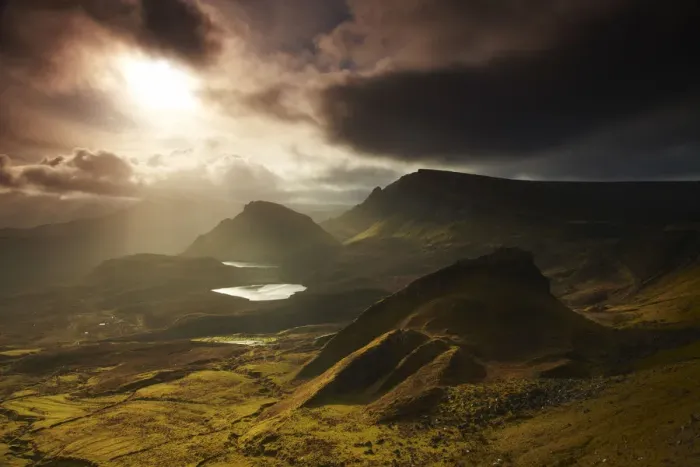 Framed Print : Dawn on the Trotternish, near The Quirang, Isle of Skye, Highland Region, Scotland Framed Print : Dawn on the Trotternish, near The Quirang, Isle of Skye, Highland Region, Scotland