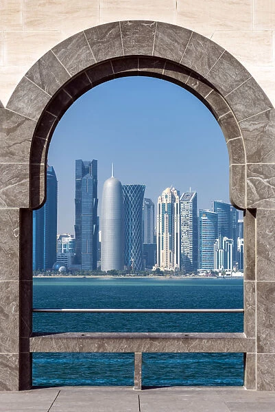 Day view of the business district skyline, Doha, Qatar
