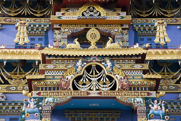 Deatil of Kushalnagar Temple (Tibetan settlement), Karnataka, India