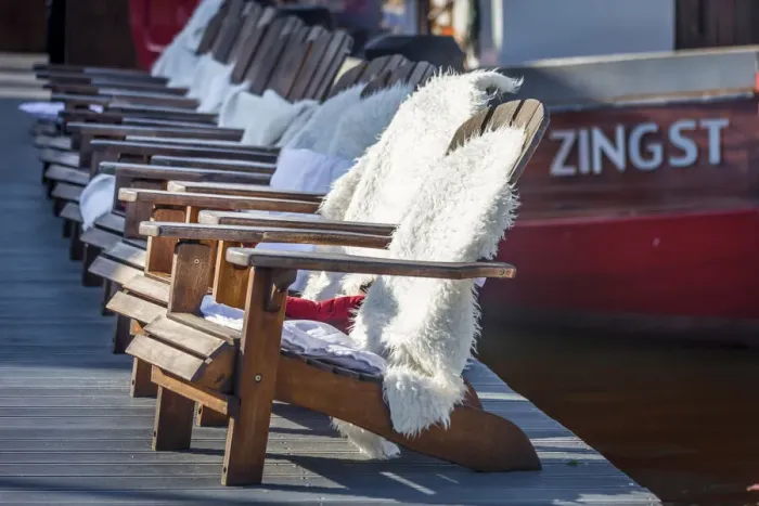 Framed Print : Deck chairs in the Harbor of Zingst, Mecklenburg-Western Pomerania, Northern Germany Framed Print : Deck chairs in the Harbor of Zingst, Mecklenburg-Western Pomerania, Northern Germany
