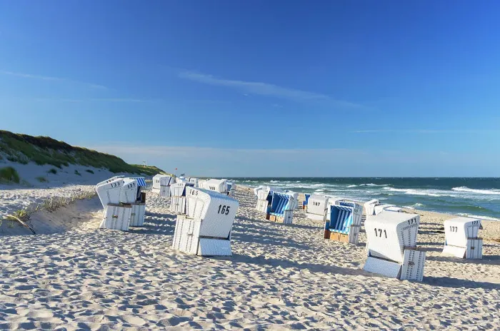 Framed Print : Deckchairs on Hornum Weststrand, Sylt, Schleswig Holstein, Germany Framed Print : Deckchairs on Hornum Weststrand, Sylt, Schleswig Holstein, Germany