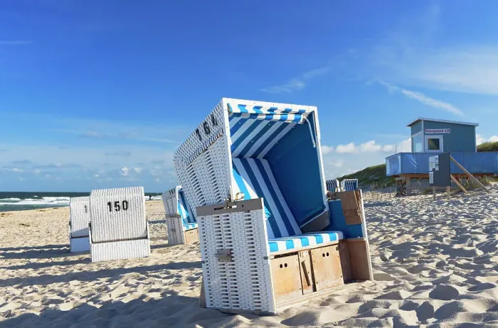 Framed Print : Deckchairs on Hornum Weststrand, Sylt, Schleswig Holstein, Germany Framed Print : Deckchairs on Hornum Weststrand, Sylt, Schleswig Holstein, Germany