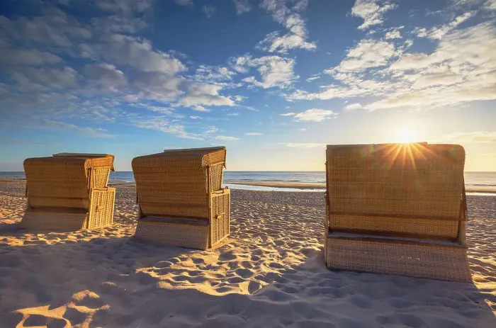 Framed Print : Deckchairs on Rantum beach, Sylt, Schleswig Holstein, Germany Framed Print : Deckchairs on Rantum beach, Sylt, Schleswig Holstein, Germany