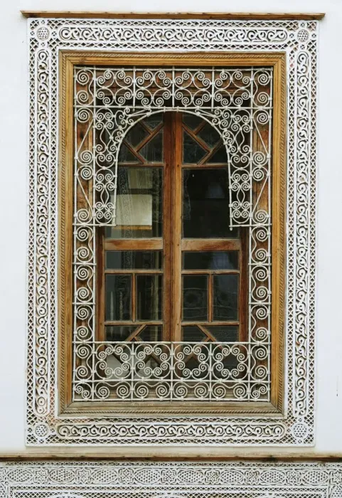 Framed Print : Decorated window in the Marrakech medina. Morocco Framed Print : Decorated window in the Marrakech medina. Morocco