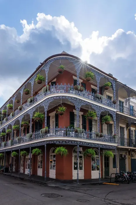 Framed Print : Decorative balconies, French Quarter, New Orleans, Louisiana, USA