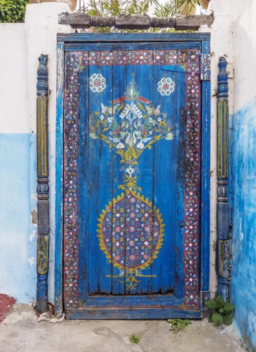 Framed Print : Decorative blue entrance door in Kasbah of the Udayas, Rabat, Rabat-Sale-Kenitra Region Framed Print : Decorative blue entrance door in Kasbah of the Udayas, Rabat, Rabat-Sale-Kenitra Region