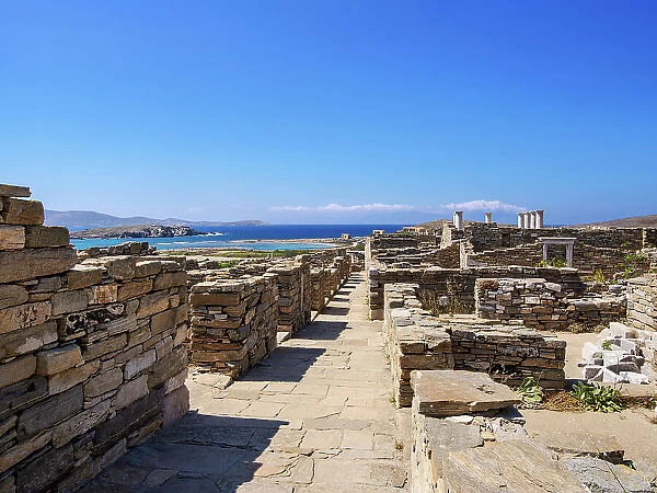 Delos Archaeological Site, Delos Island, Cyclades, Greece
