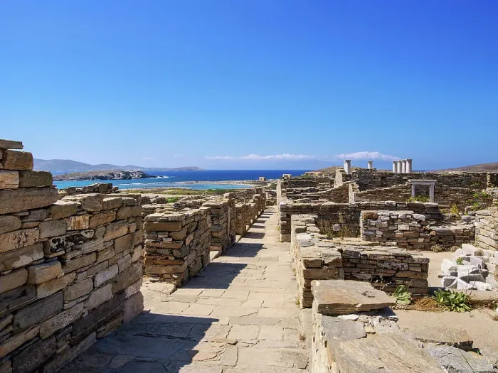 Framed Print : Delos Archaeological Site, Delos Island, Cyclades, Greece Framed Print : Delos Archaeological Site, Delos Island, Cyclades, Greece