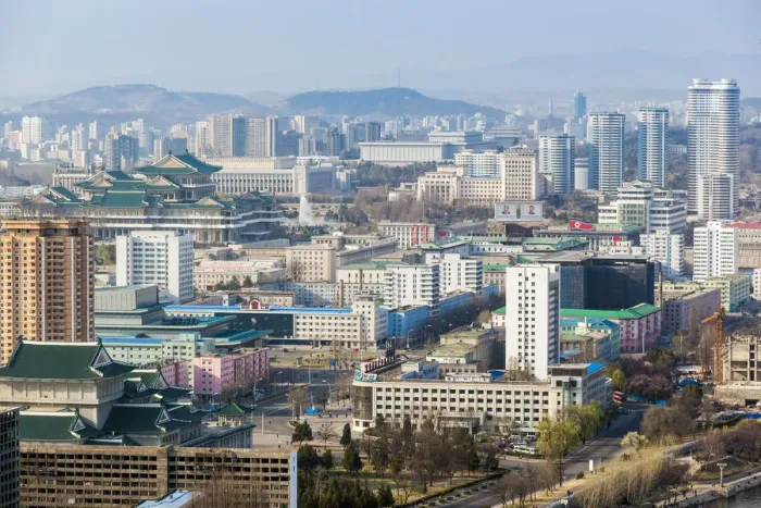 Framed Print : Democratic Peopless Republic of Korea (DPRK), North Korea, Pyongyang city skyline Framed Print : Democratic Peopless Republic of Korea (DPRK), North Korea, Pyongyang city skyline