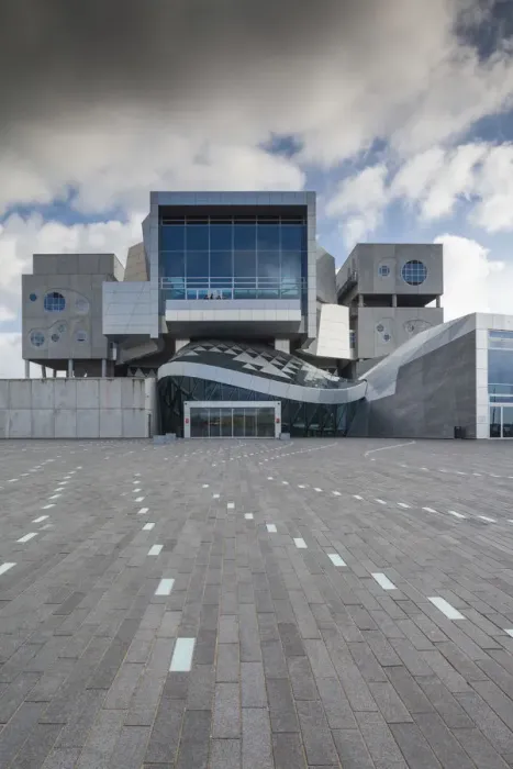 Framed Print : Denmark, Jutland, Aalborg, Musikhuset, performing arts center, exterior Framed Print : Denmark, Jutland, Aalborg, Musikhuset, performing arts center, exterior