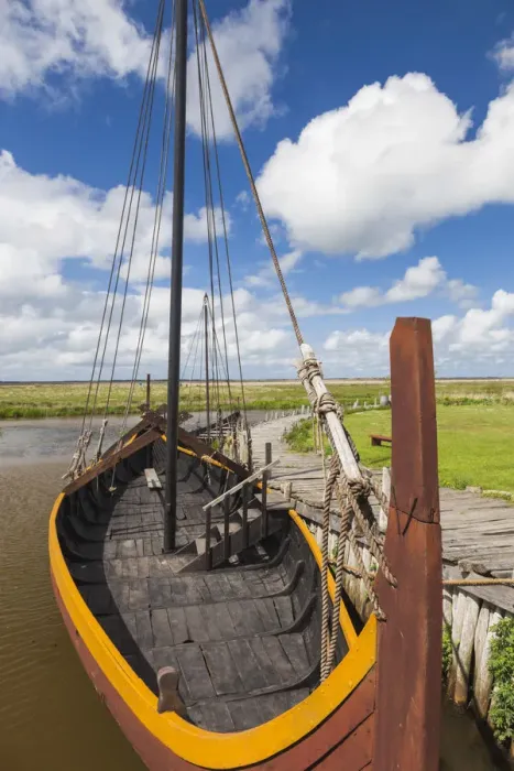 Framed Print : Denmark, Jutland, Hemmet, Bork Vikingehavn, recreated Viking village, Viking ships Framed Print : Denmark, Jutland, Hemmet, Bork Vikingehavn, recreated Viking village, Viking ships
