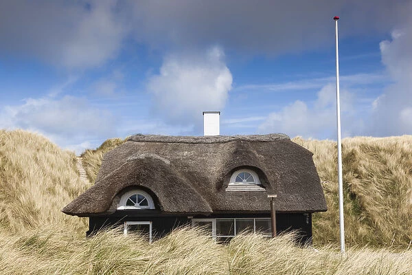 Denmark, Jutland, Klitmoller, windsurfing capital of Denmark, houses in dunes