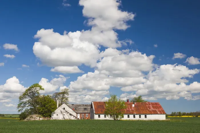 Framed Print : Denmark, Jutland, Odum, farm, springtime Framed Print : Denmark, Jutland, Odum, farm, springtime