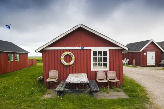 Framed Print : Denmark, Jutland, Ringkobing, old harbor, sheds Framed Print : Denmark, Jutland, Ringkobing, old harbor, sheds