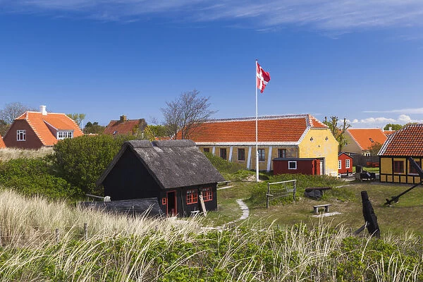Denmark, Jutland, Skagen, half timbered buildings